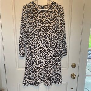 Leopard Print Long Sleeve Dress